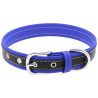 Kinky Puppy Collier Bicolore Simili Constrated Bleu Foncé